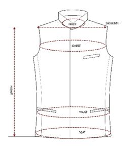 Nehru Jacket Measurement Diagram